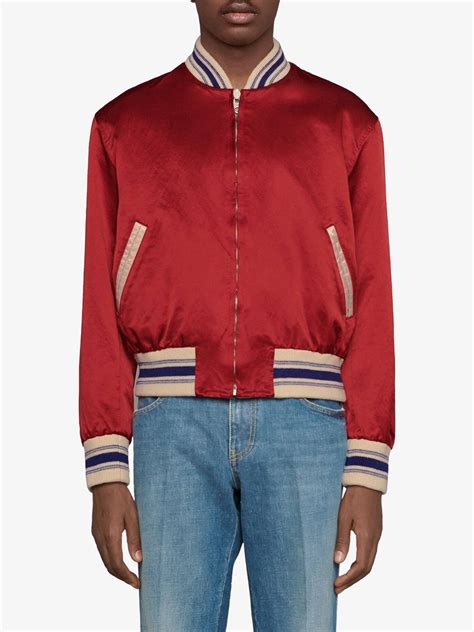 reversible bomber jacket with gucci orgasmique|Reversible nylon bomber jacket .